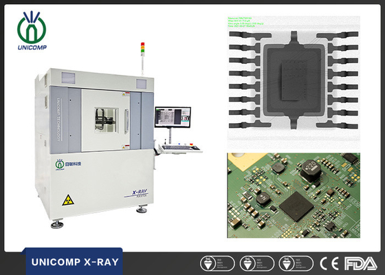 دستگاه Xray AX9100 آفلاین با میکروفوکوس با نفوذ بالا 130 کیلوولت Unicomp برای بازرسی کیفیت لحیم کاری آی سی CPU SMT PCBA