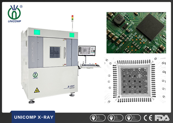 Unicomp AX9100 اندازه گیری خودکار با برنامه نویسی CNC تجهیزات اشعه ایکس برای کیفیت لحیم کاری مجدد PCBA BGA CSP QFN