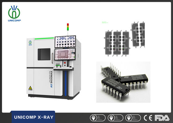 دستگاه اشعه ایکس PCB با بزرگنمایی بالا Unicomp AX9100MAX برای بررسی سیم های اتصال قطعات الکترونیک IC