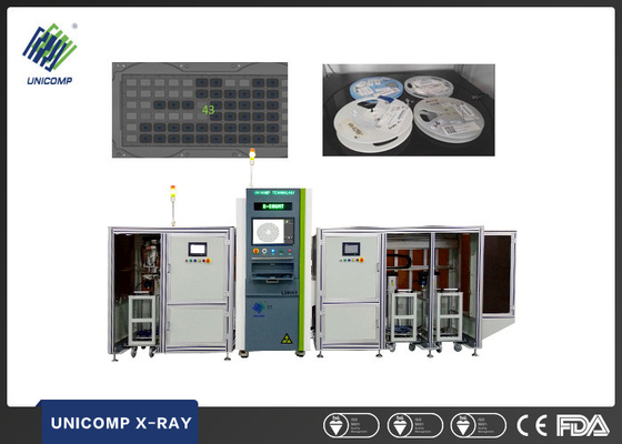 0.1 متر / ثانیه SMD X Ray تراشه شمارنده اندازه تونل 440mm برای بازرسی بزرگ رول