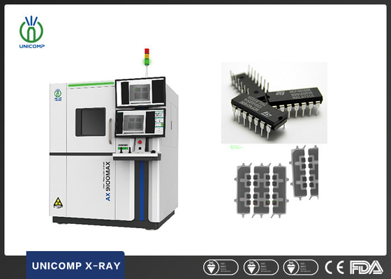 بازرسی خودکار برنامه ریزی شده CNC دستگاه اشعه ایکس الکترونیک AX9100MAX با زاویه شیب 60 ° برای اندازه گیری منحنی IC