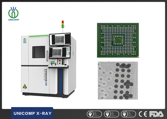 صفحه های الکترونیکی 2D و 2.5D دستگاه اشعه ایکس AX9100MAX با میز چرخش 360 درجه برای BGA&PCB